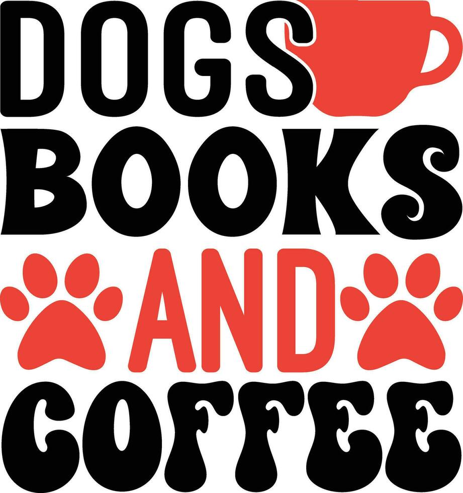 honden boeken en koffie vector