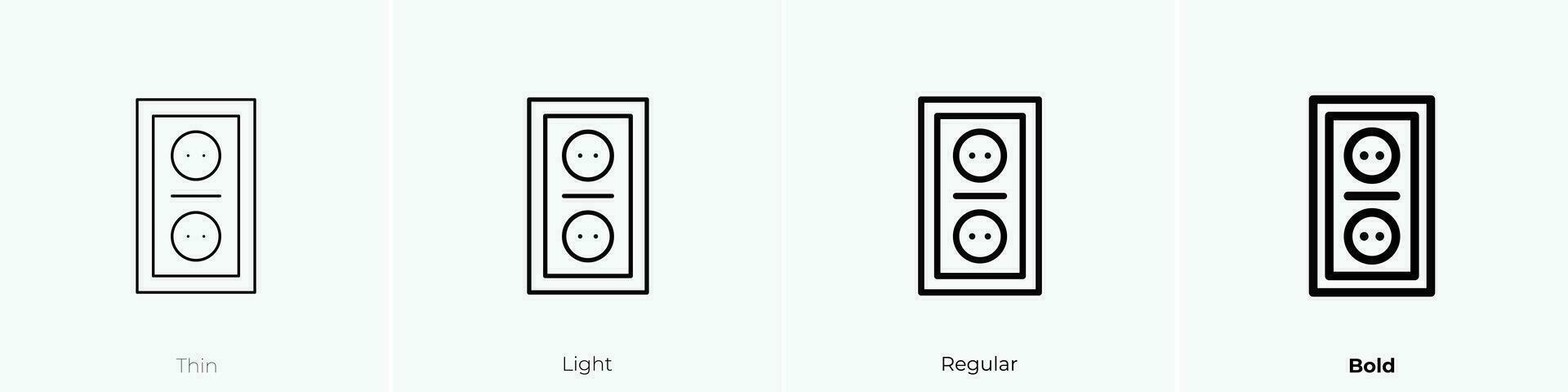 stopcontact icoon. dun, licht, regelmatig en stoutmoedig stijl ontwerp geïsoleerd Aan wit achtergrond vector