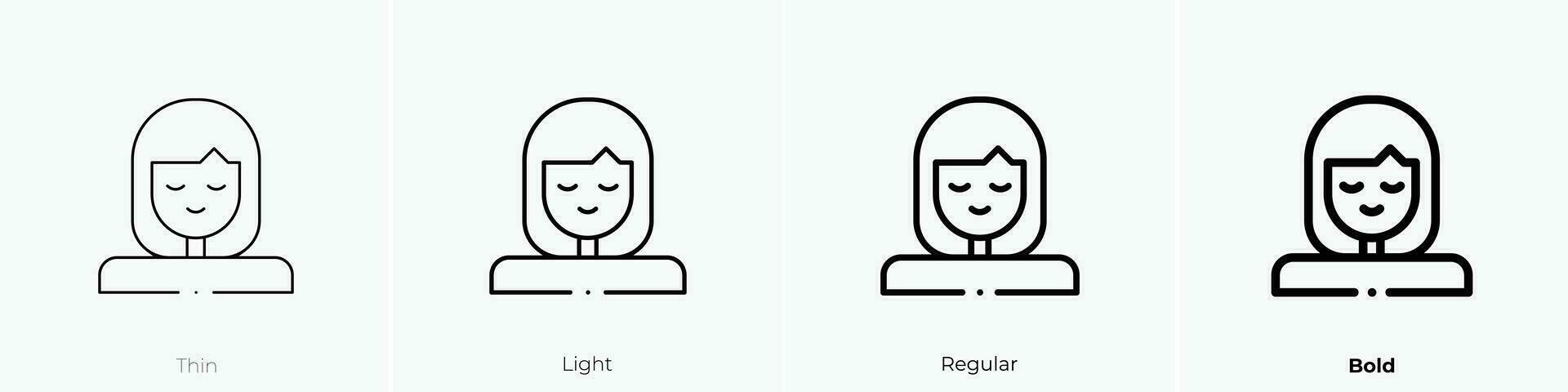 slapen icoon. dun, licht, regelmatig en stoutmoedig stijl ontwerp geïsoleerd Aan wit achtergrond vector