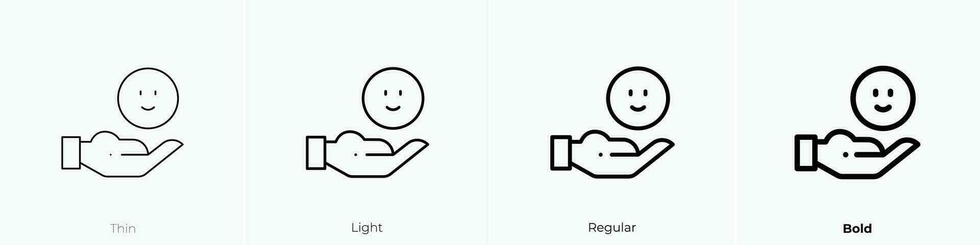 glimlach icoon. dun, licht, regelmatig en stoutmoedig stijl ontwerp geïsoleerd Aan wit achtergrond vector