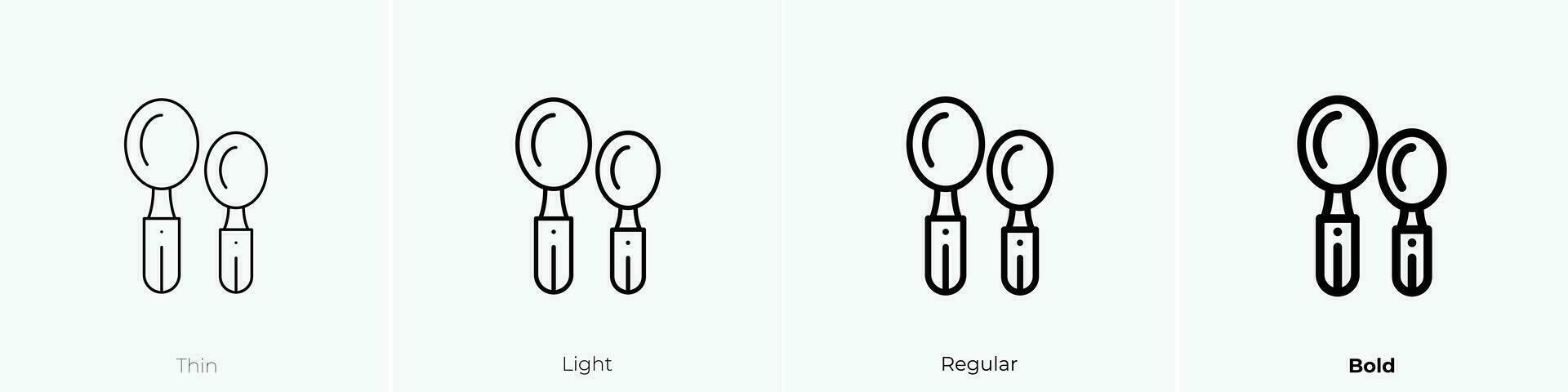 lepels icoon. dun, licht, regelmatig en stoutmoedig stijl ontwerp geïsoleerd Aan wit achtergrond vector