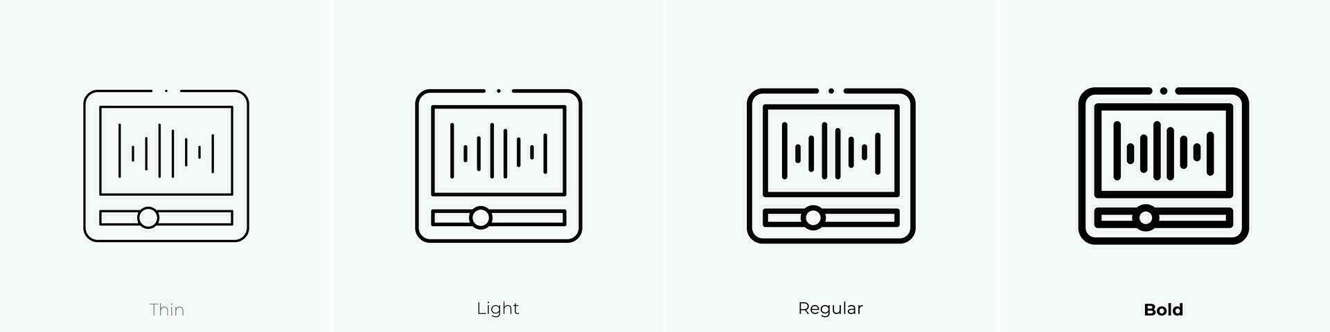 geluid icoon. dun, licht, regelmatig en stoutmoedig stijl ontwerp geïsoleerd Aan wit achtergrond vector