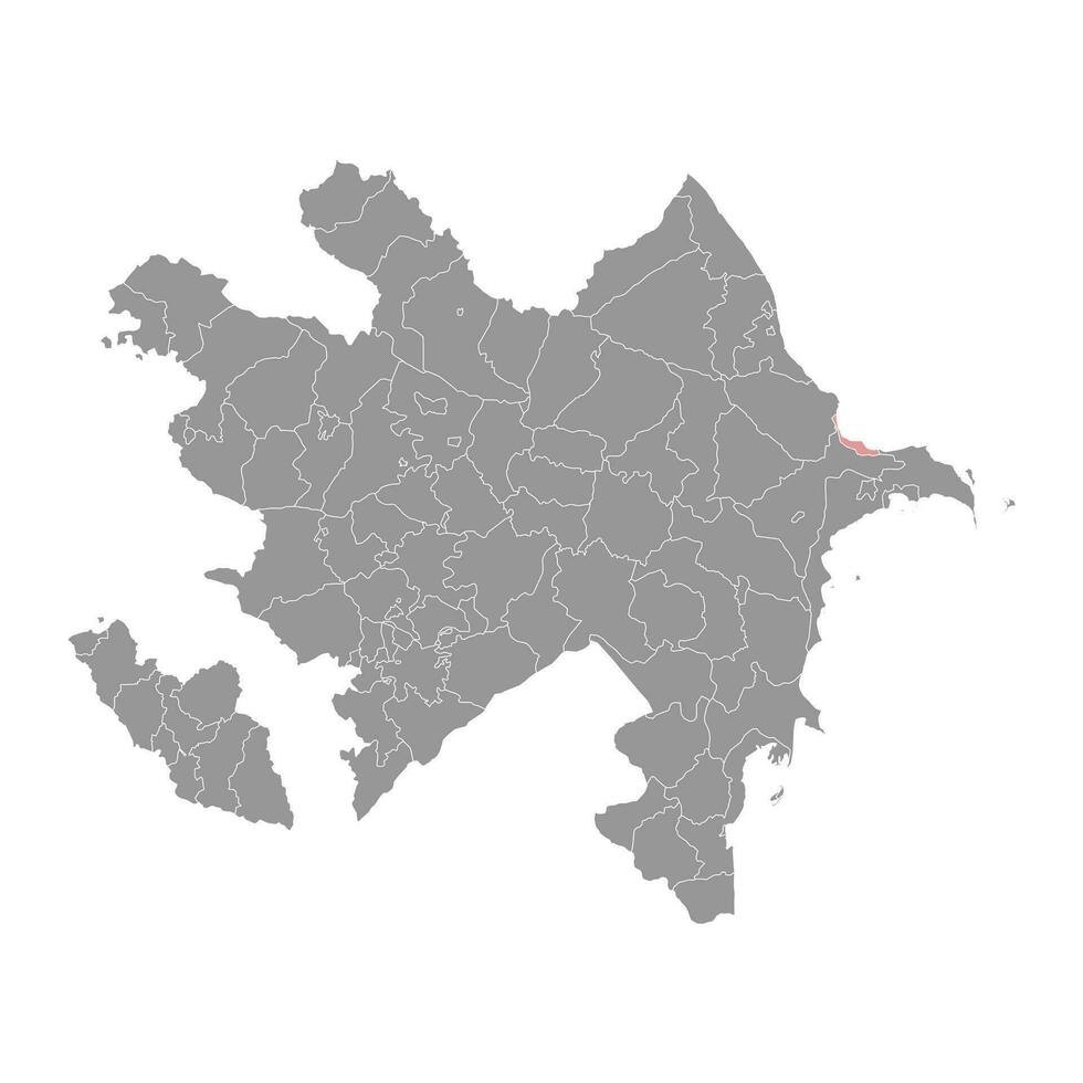 sumgait stad kaart, administratief divisie van azerbeidzjan. vector