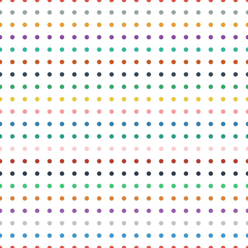naadloze retro kleurrijke polka dot achtergrondpatroon vector