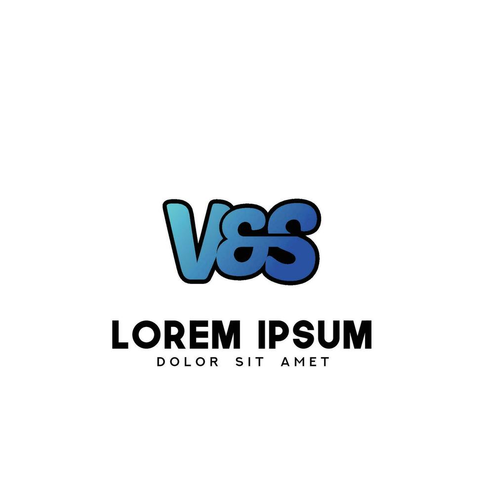 vs eerste logo ontwerp vector