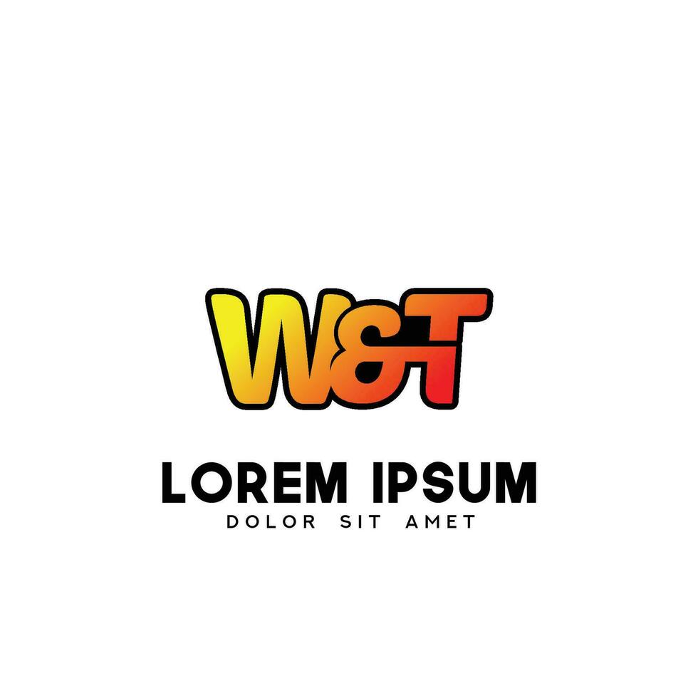 wt eerste logo ontwerp vector