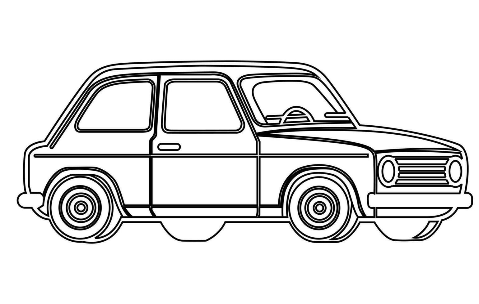 voertuig auto schets. voertuig auto schets vector illustratie.