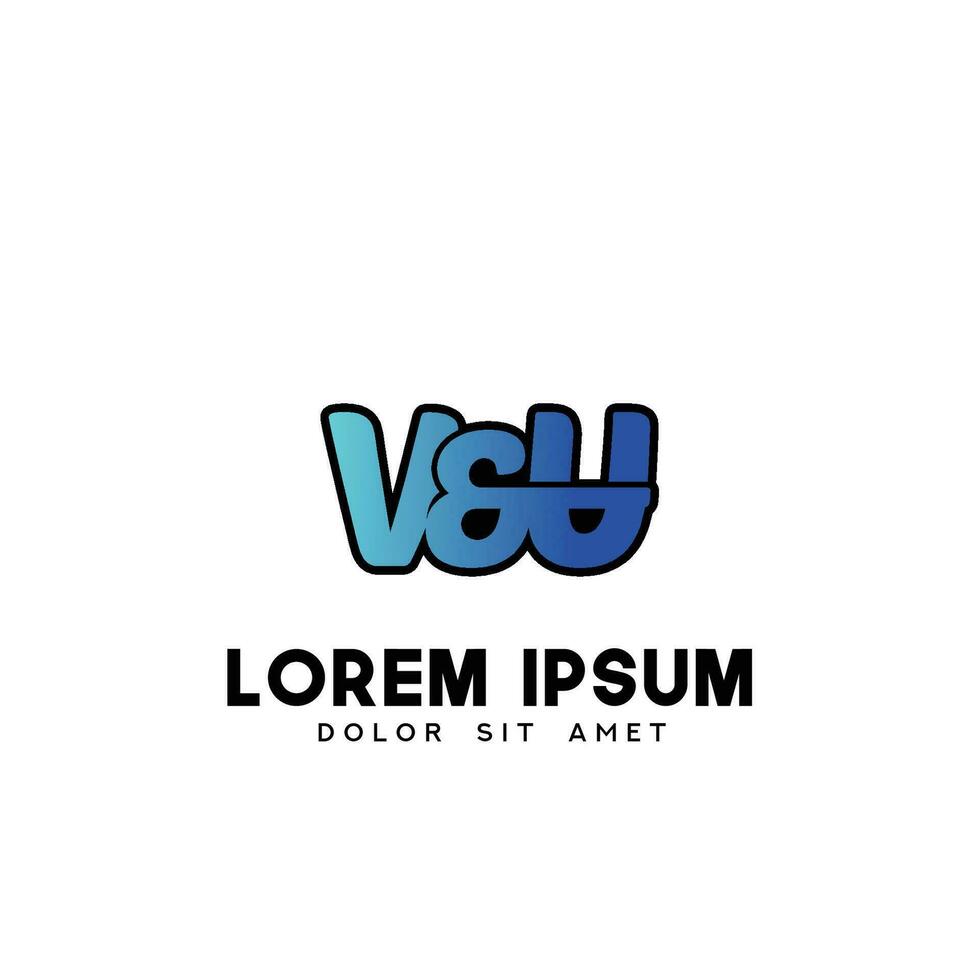 vu eerste logo ontwerp vector