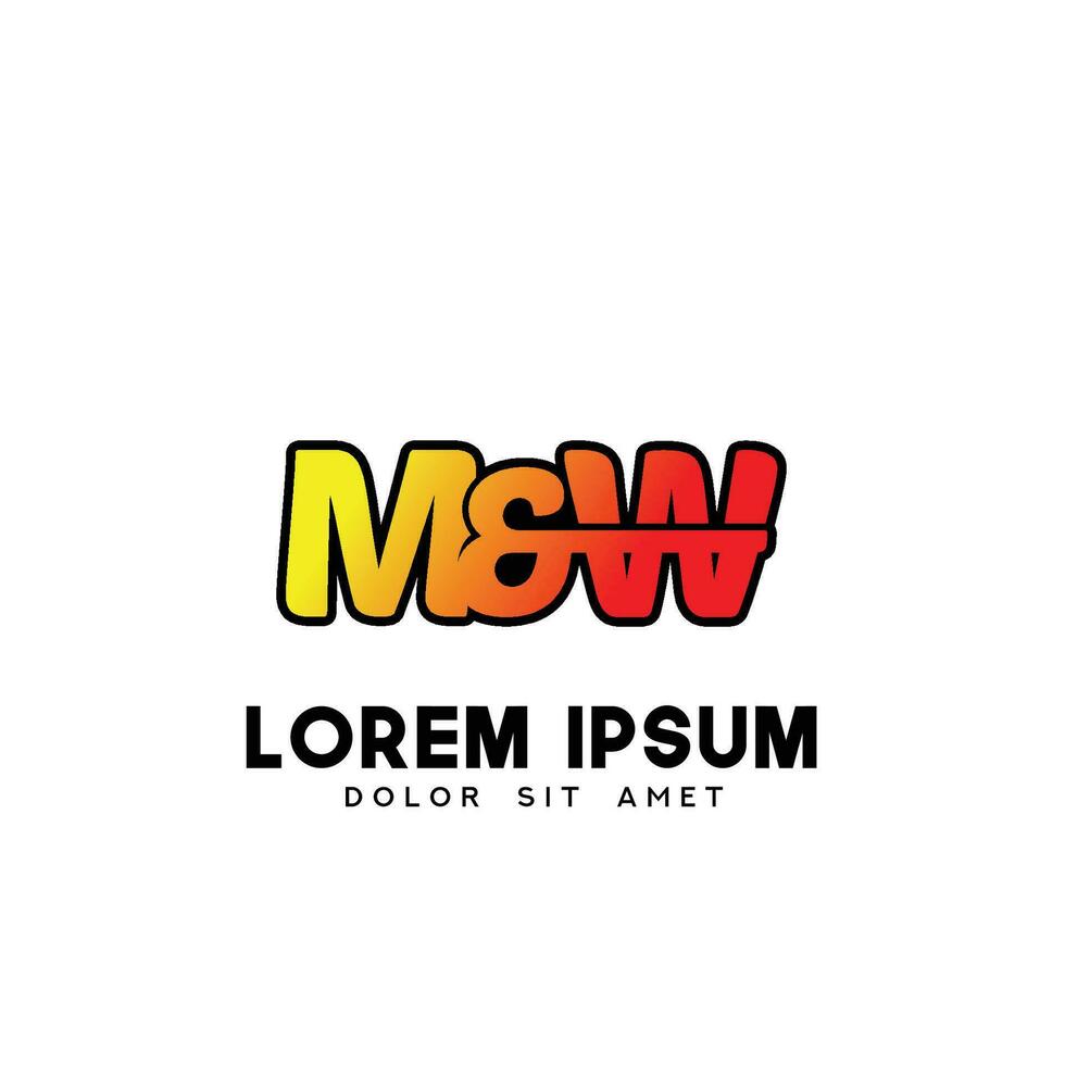 mw eerste logo ontwerp vector