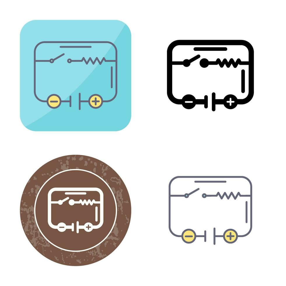 elektrisch stroomkring vector icoon