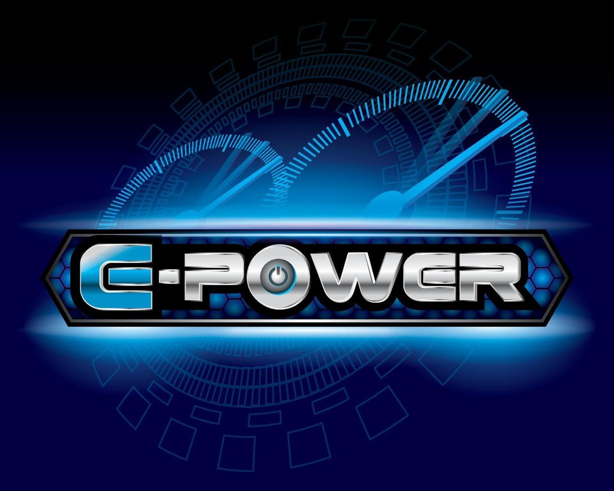 e-power schone energie logo concept ontwerp vector. vector