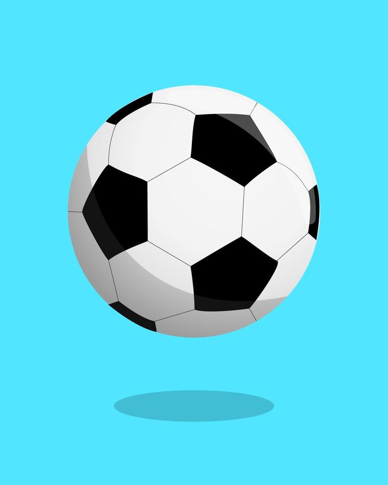 voetbal op blauwe achtergrond. voetbal pictogram vector eps illustratie