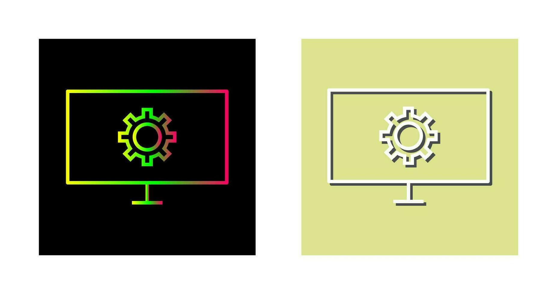 uniek netwerk instellingen vector icoon