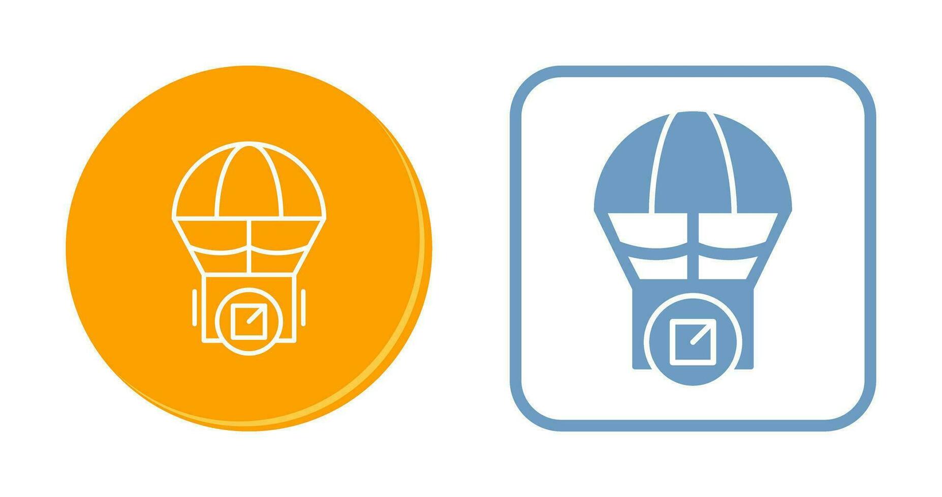 parachute vector pictogram