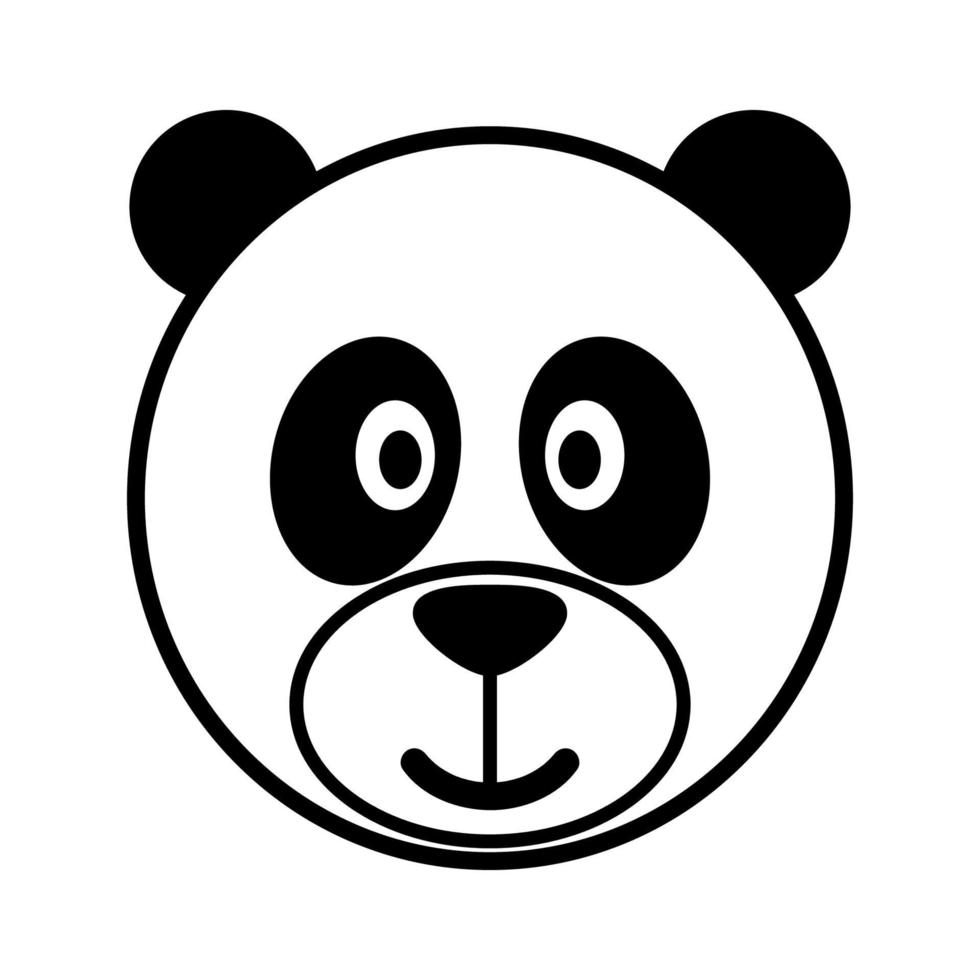 eenvoudige cartoon van een schattige panda vector