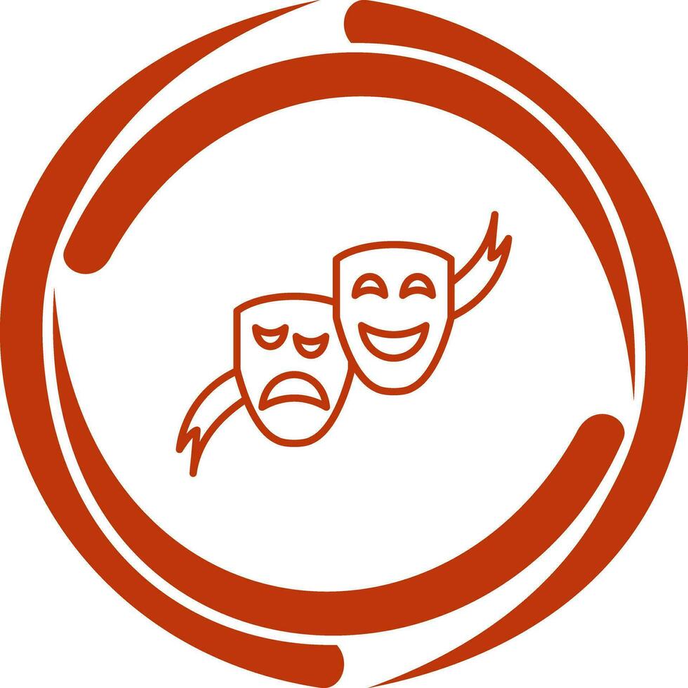 theater maskers vector icoon