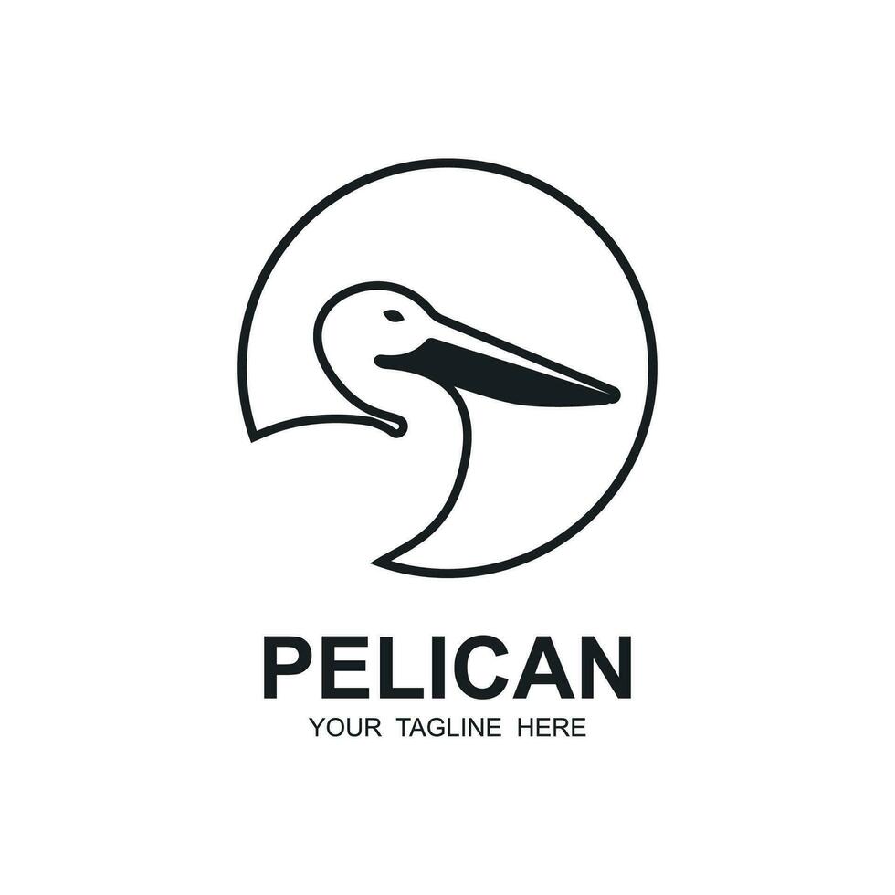 pelikaan vogel logo vector icoon illustratie ontwerp