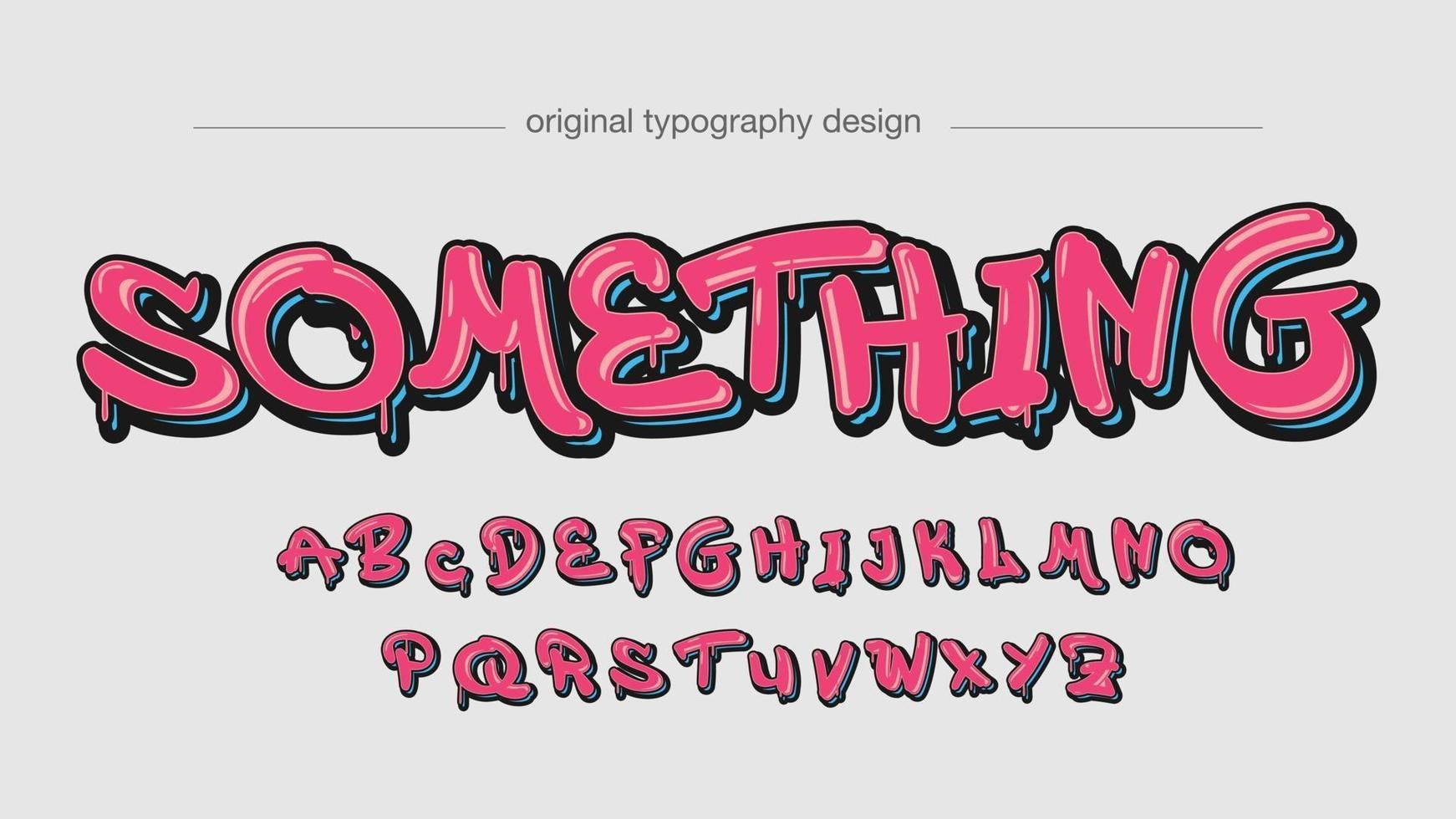 roze druipende graffiti typografie vector