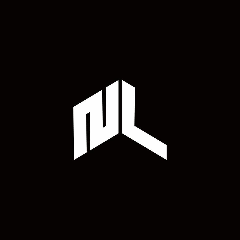 nl logo monogram moderne ontwerpsjabloon vector