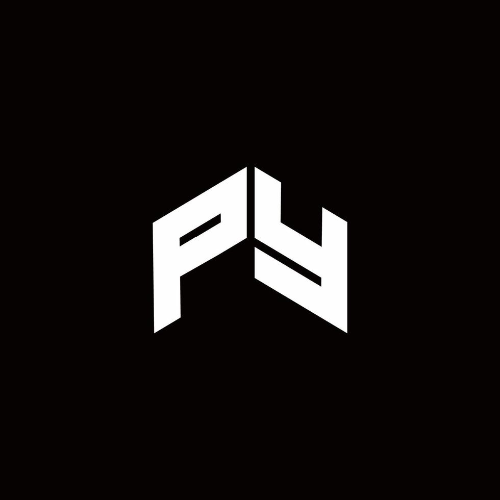 py logo monogram moderne ontwerpsjabloon vector
