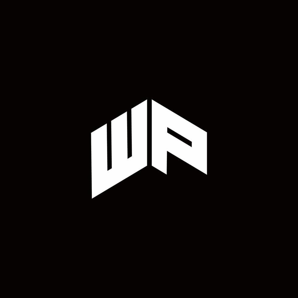 wp logo monogram moderne ontwerpsjabloon vector