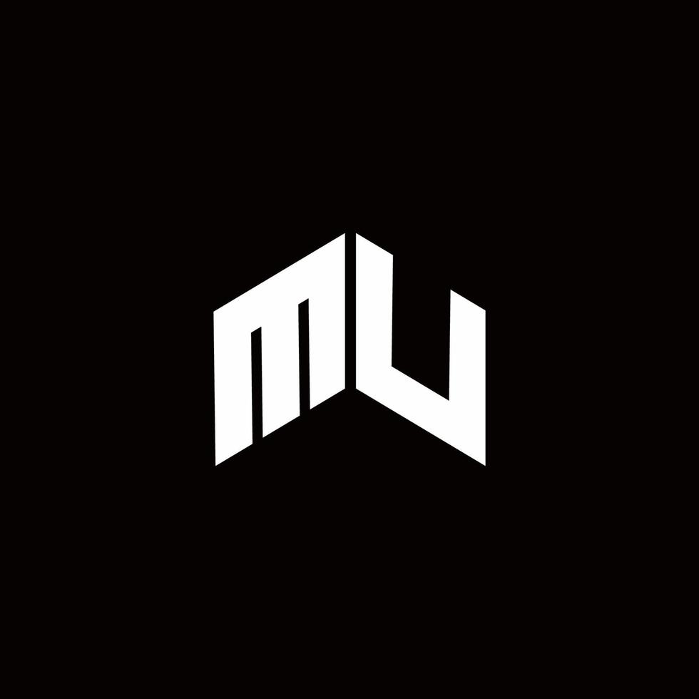 mu logo monogram moderne ontwerpsjabloon vector