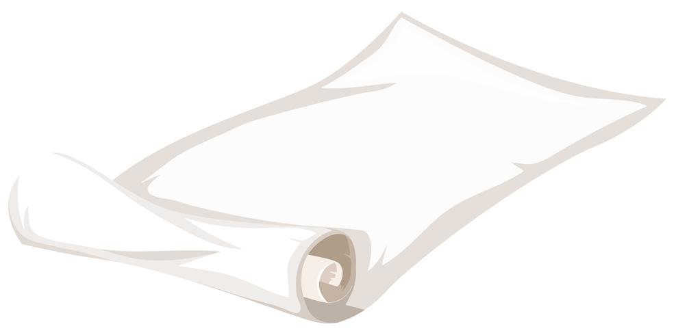 Een papierrol op witte achtergrond vector