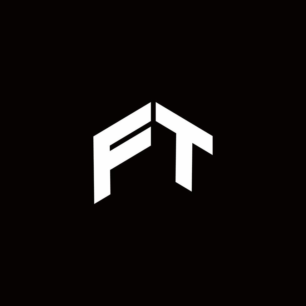 ft logo monogram moderne ontwerpsjabloon vector