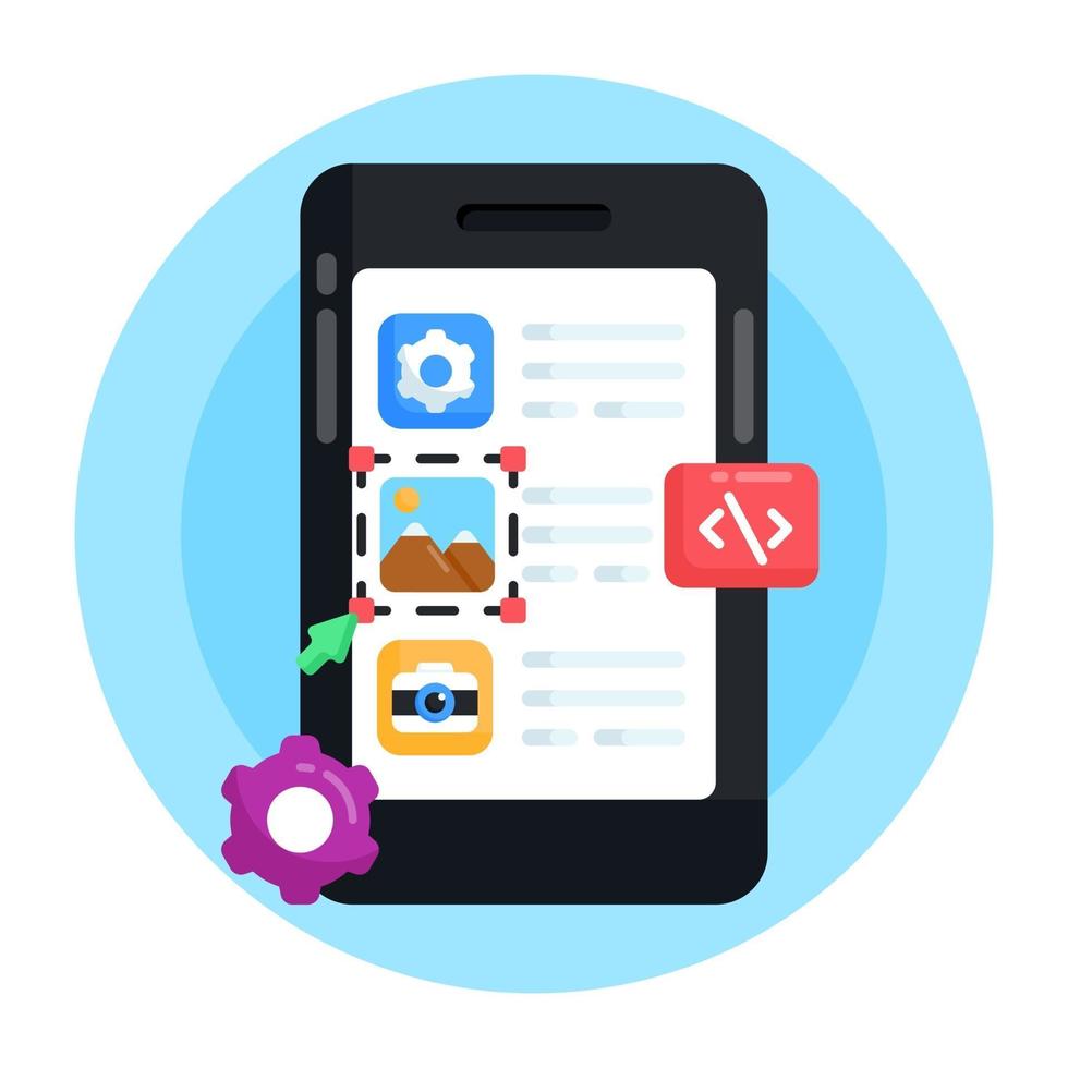 mobiele apps en interface-instellingen vector