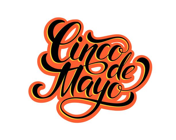 Cinco de Mayo belettering ontwerp. vector