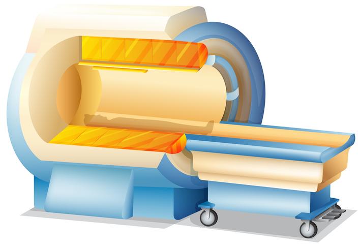 MRI-scanner op witte achtergrond vector