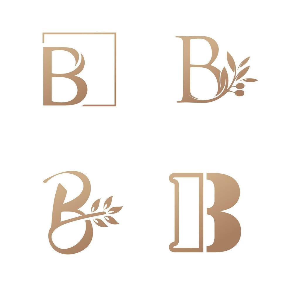schoonheid brief logo b ontwerp icoon element vector met creatief uniek concept