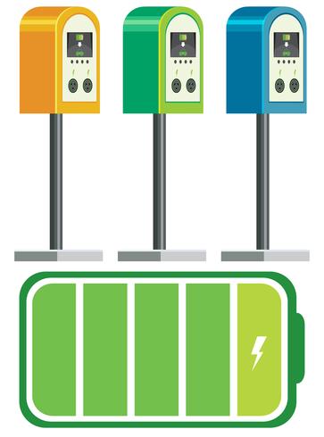 Oplader voor elektrische auto vector