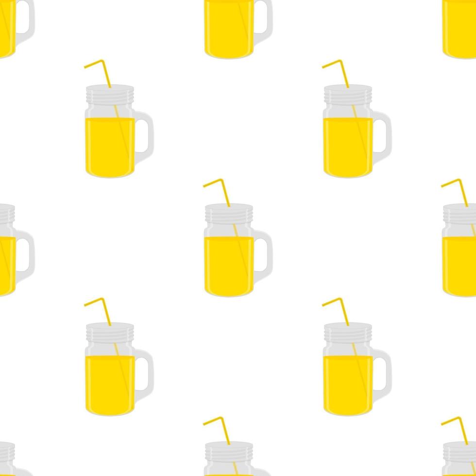 illustratie op thema grote gekleurde limonade in glazen beker vector