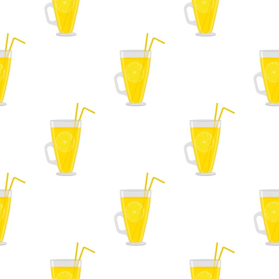 illustratie op thema grote gekleurde limonade in glazen beker vector