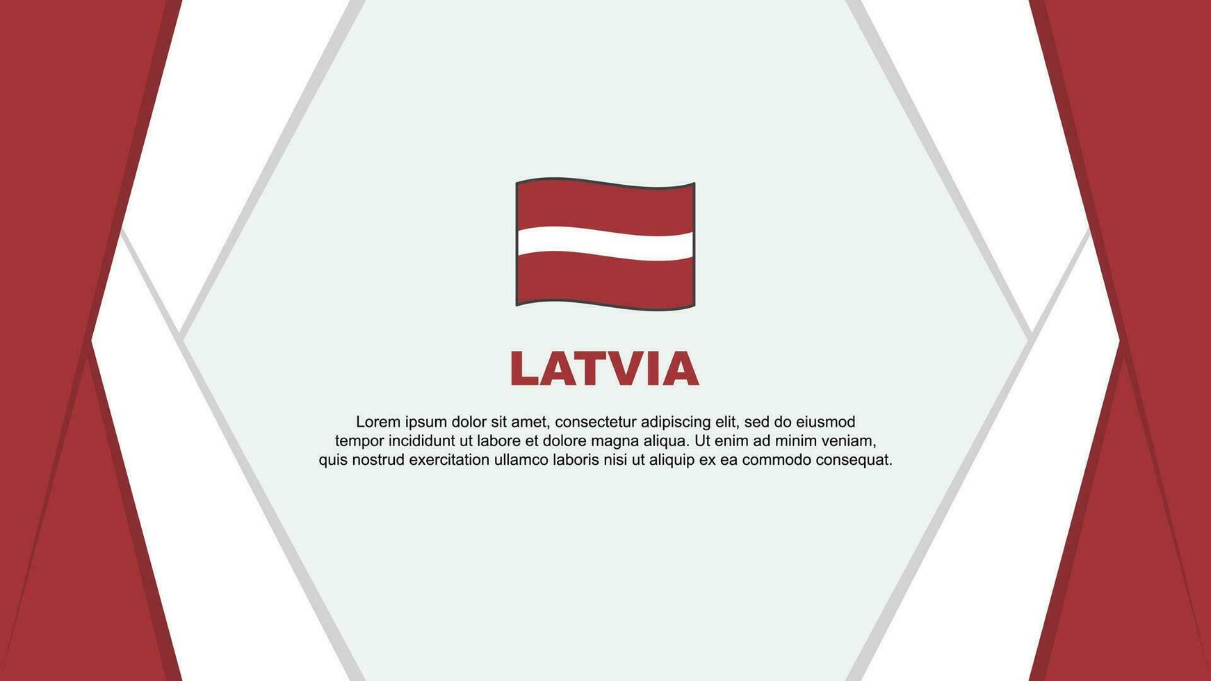 Letland vlag abstract achtergrond ontwerp sjabloon. Letland onafhankelijkheid dag banier tekenfilm vector illustratie. Letland achtergrond