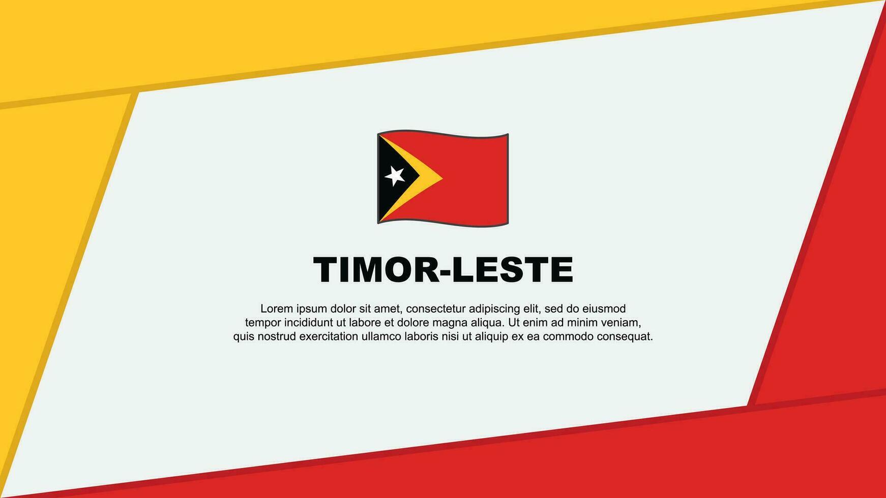 Timor leste vlag abstract achtergrond ontwerp sjabloon. Timor leste onafhankelijkheid dag banier tekenfilm vector illustratie. Timor leste banier