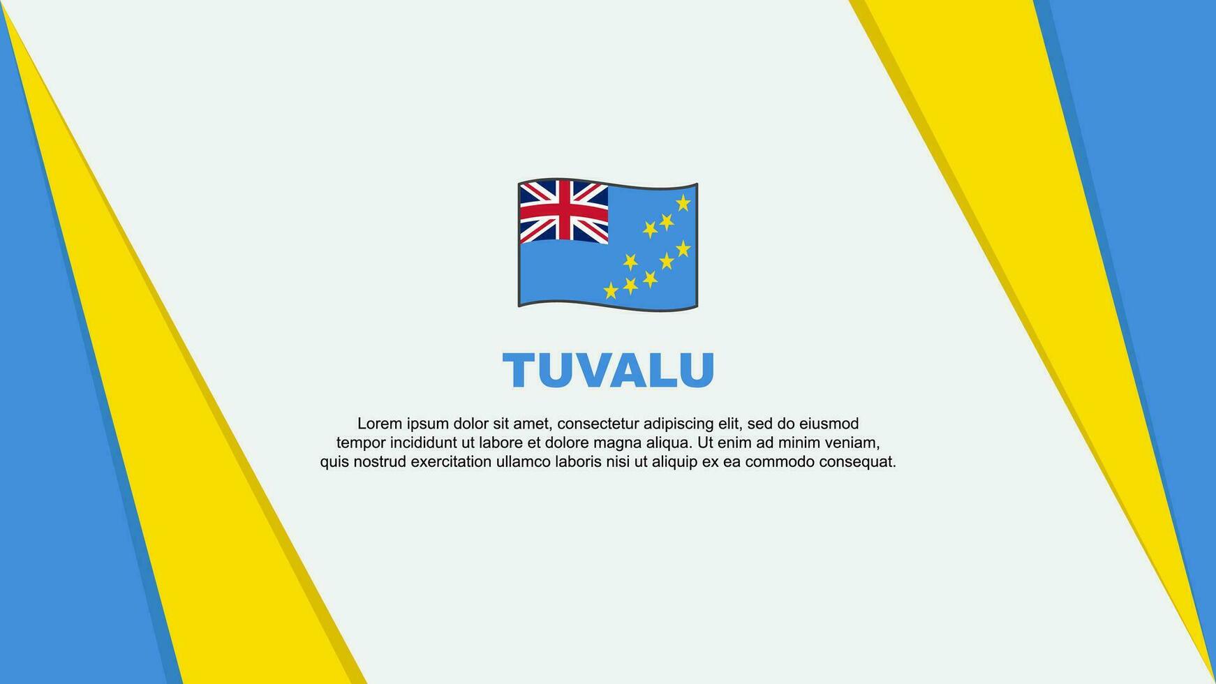 Tuvalu vlag abstract achtergrond ontwerp sjabloon. Tuvalu onafhankelijkheid dag banier tekenfilm vector illustratie. Tuvalu vlag