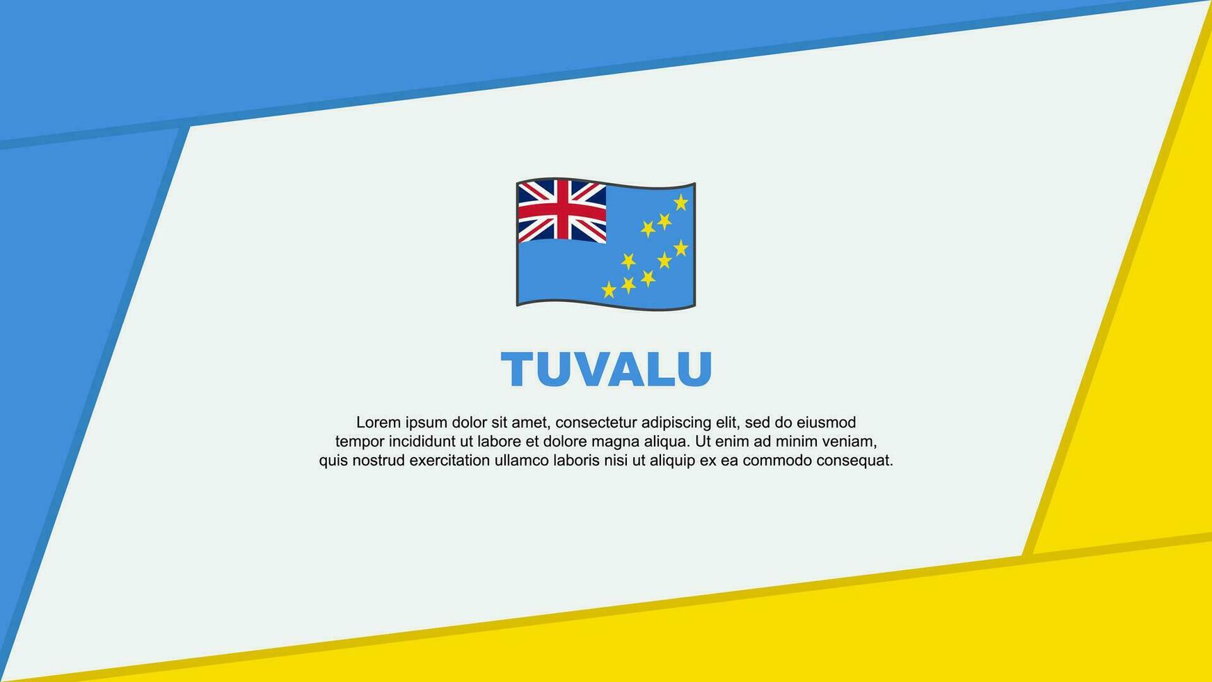 Tuvalu vlag abstract achtergrond ontwerp sjabloon. Tuvalu onafhankelijkheid dag banier tekenfilm vector illustratie. Tuvalu banier