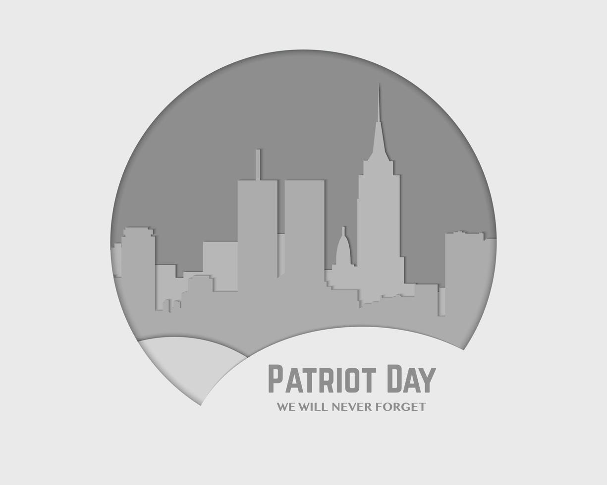 amerika patriot day in papier vector