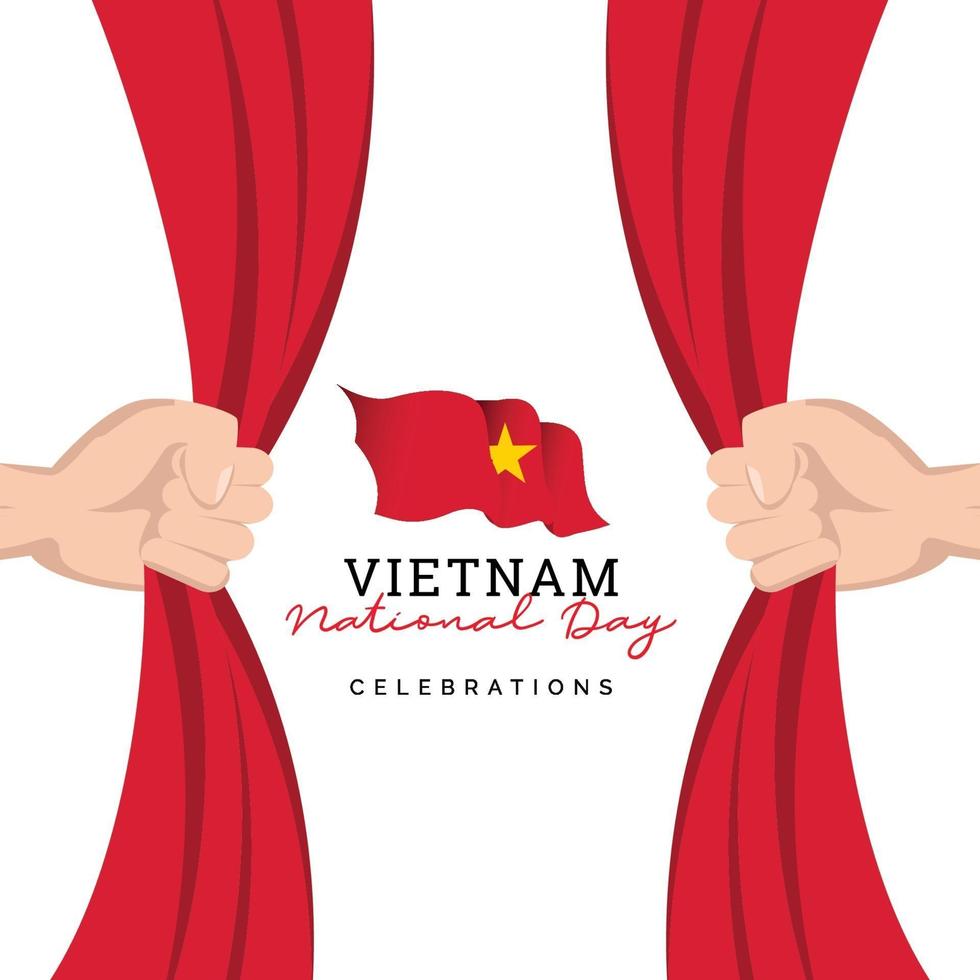 Vietnamese vlag. onafhankelijkheidsdag vieringen. sjabloon voor spandoek. vector