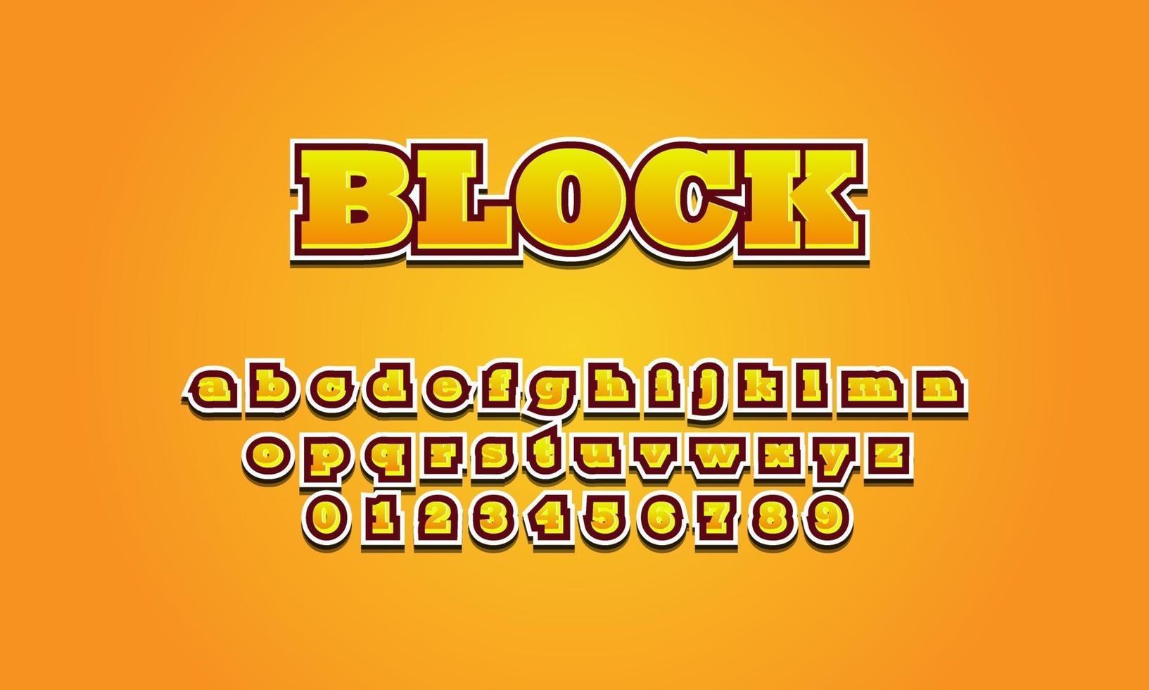 bloklettertype alfabet vector