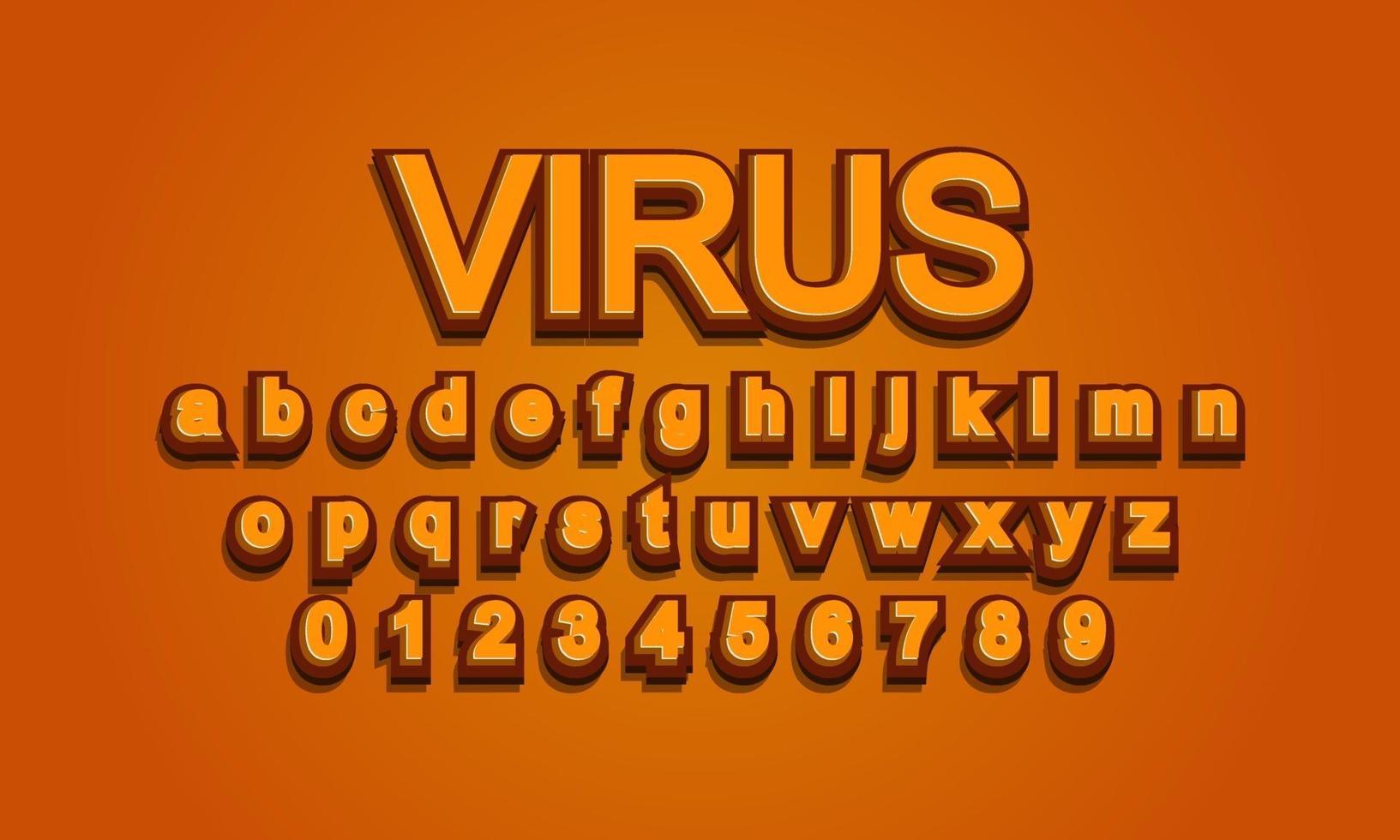 virus lettertype alfabet vector