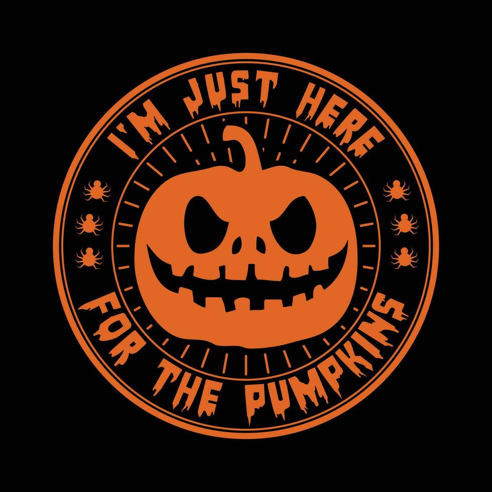 halloween met pompoen t-shirt ontwerp - halloween vector ontwerp