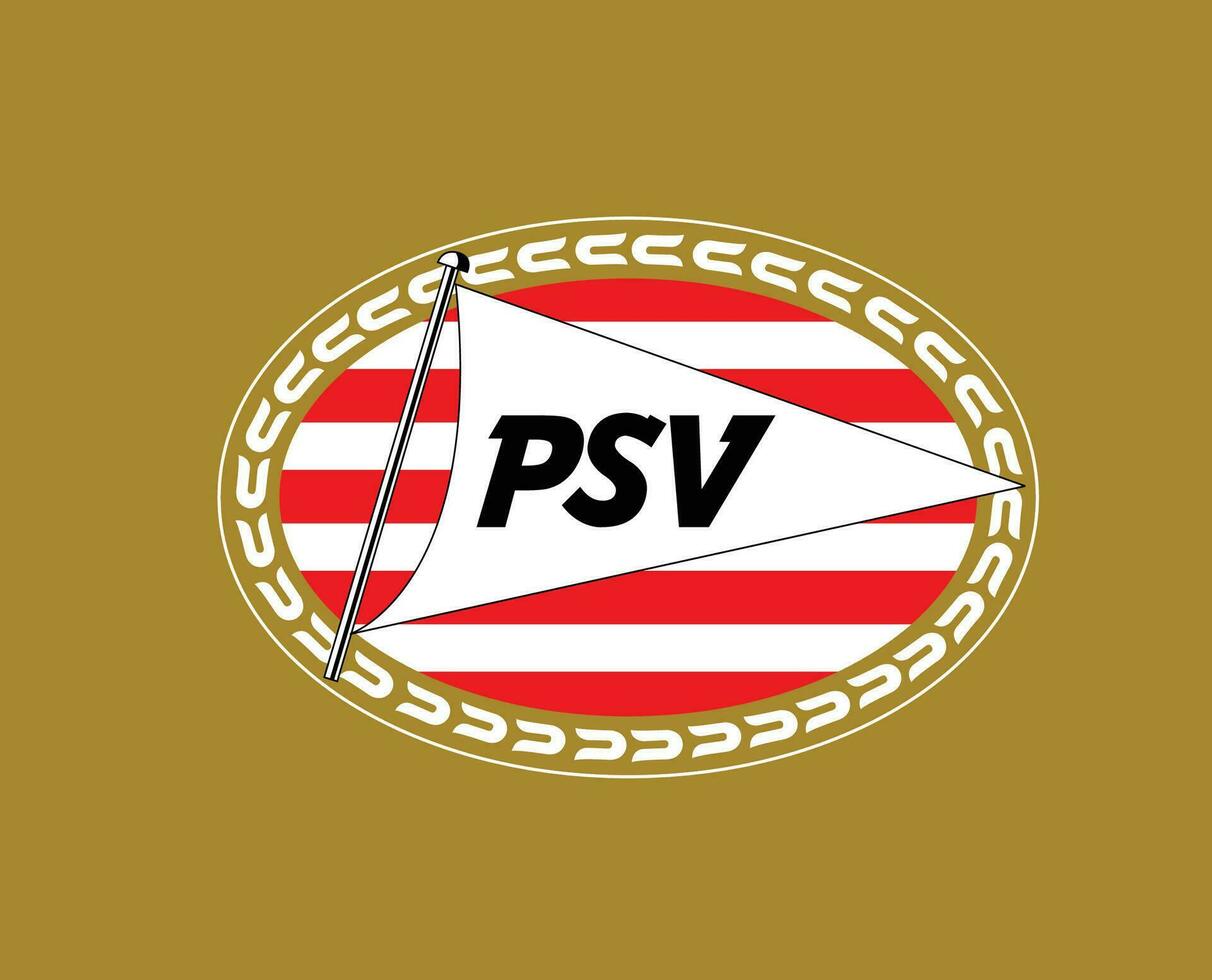 psv eindhoven club logo symbool Nederland eredivisie liga Amerikaans voetbal abstract ontwerp vector illustratie met bruin achtergrond