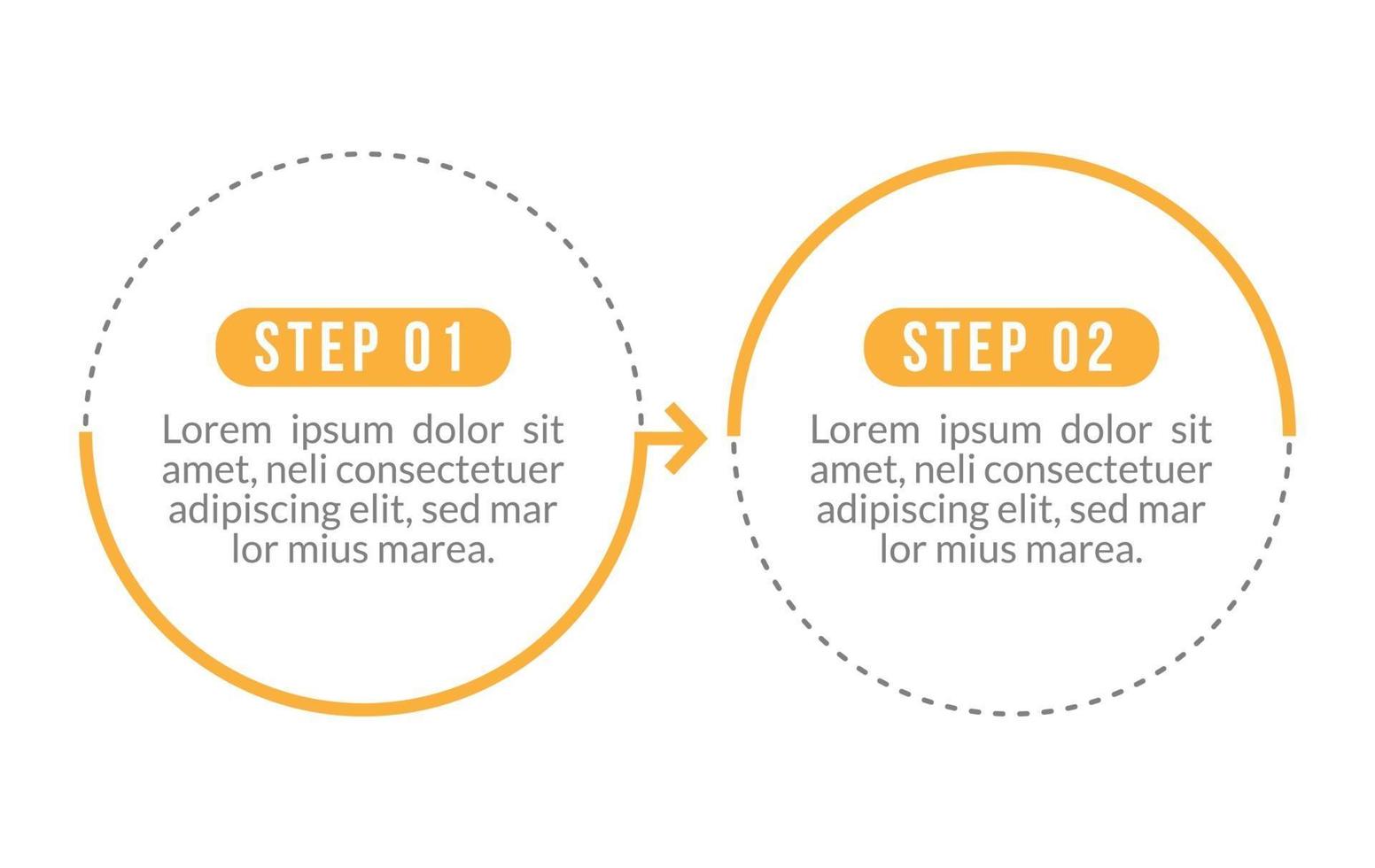 infographic met 2 stappen of opties vector