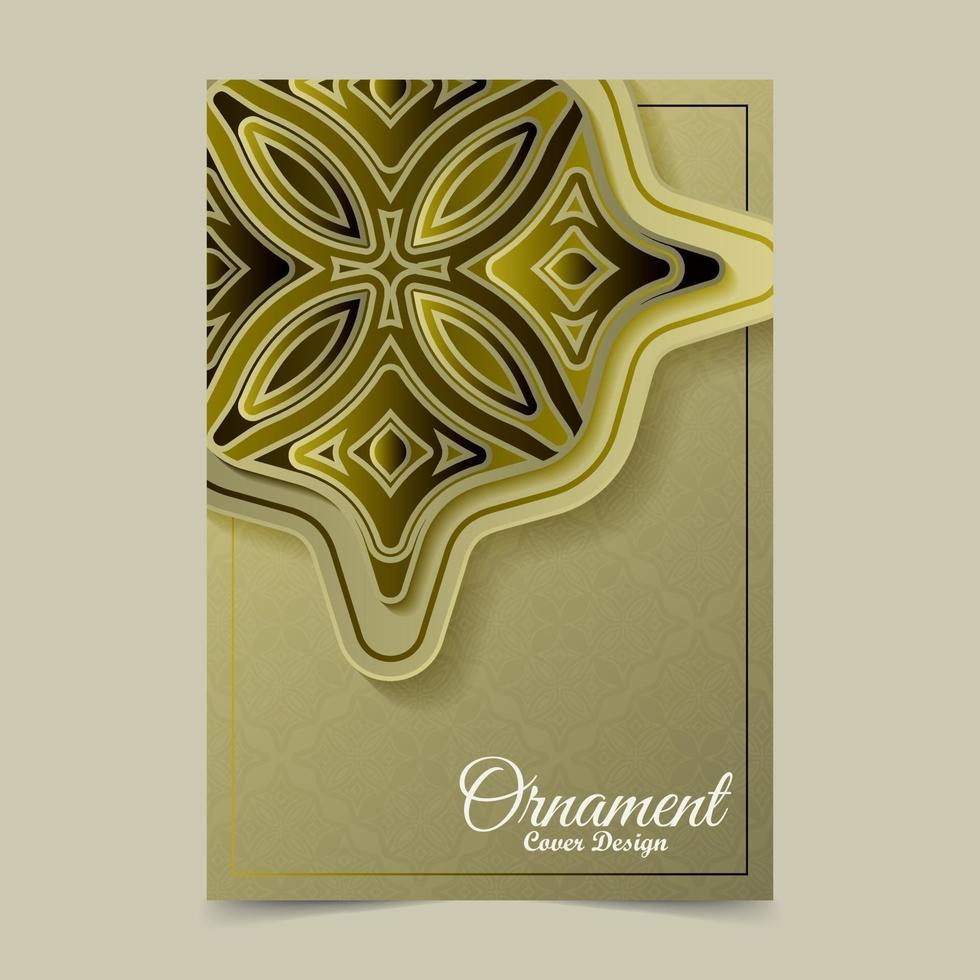 gouden ornament patroon voorbladsjabloon vector