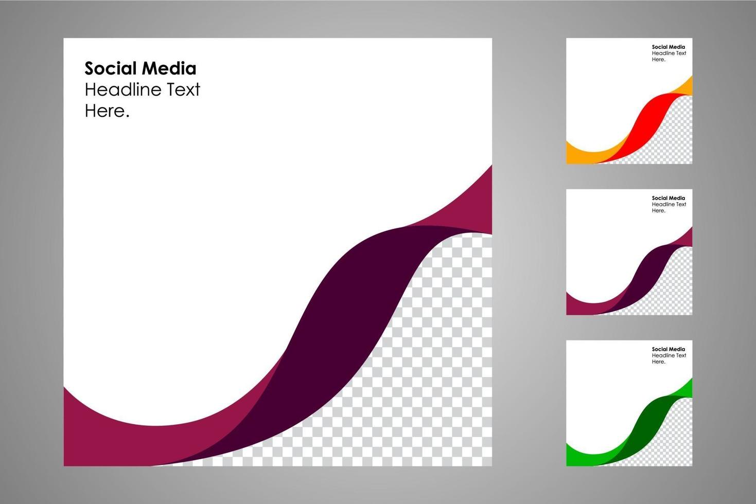 geschikt voor sjablonen voor posts op sociale media en web- of internetadvertenties. vector