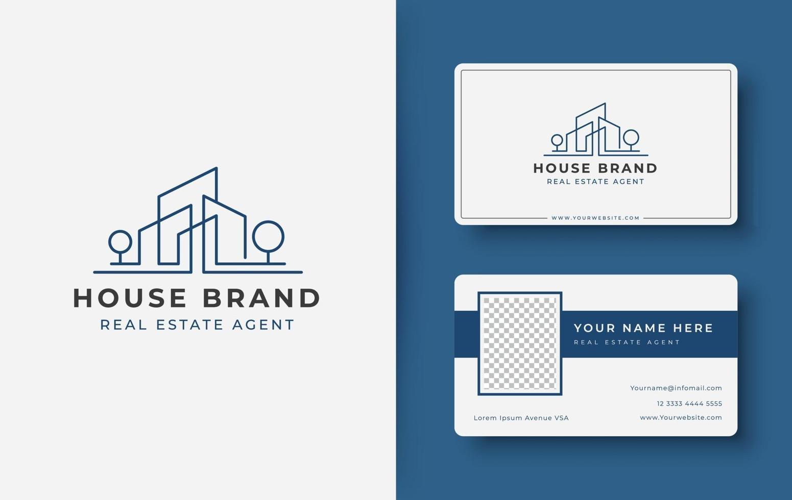 modern line art huis logo-ontwerp vector