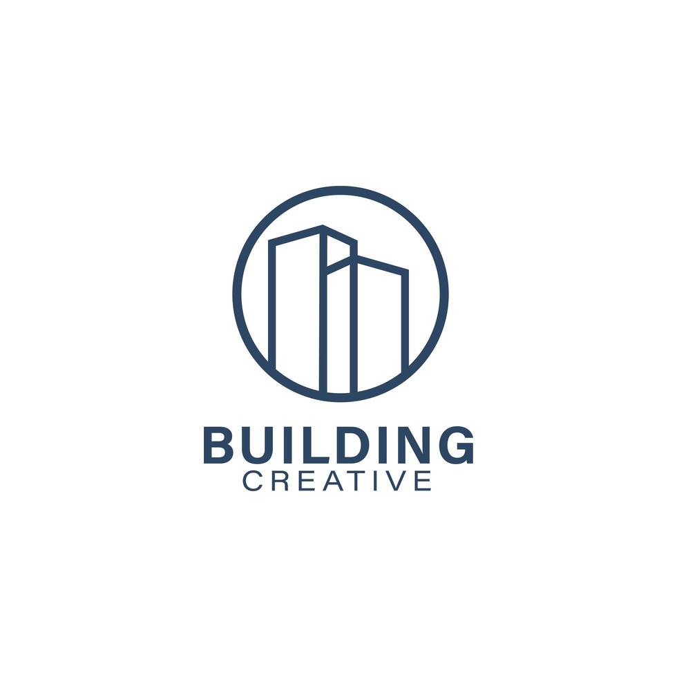 gebouw logo sjabloon ontwerp pictogram vectorillustratie. vector